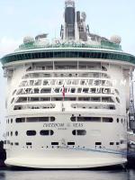 ID 3337 FREEDOM OF THE SEAS (2006/158000grt/IMO 9304033) berthed alongside the City Cruise Terminal in Southampton, England. She is spending four days in port while being displayed to the marine media and...